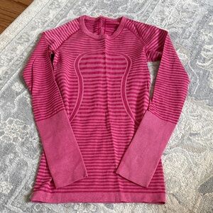 Lululemon Swiftly Tech-Pink Stripe-Sz 2